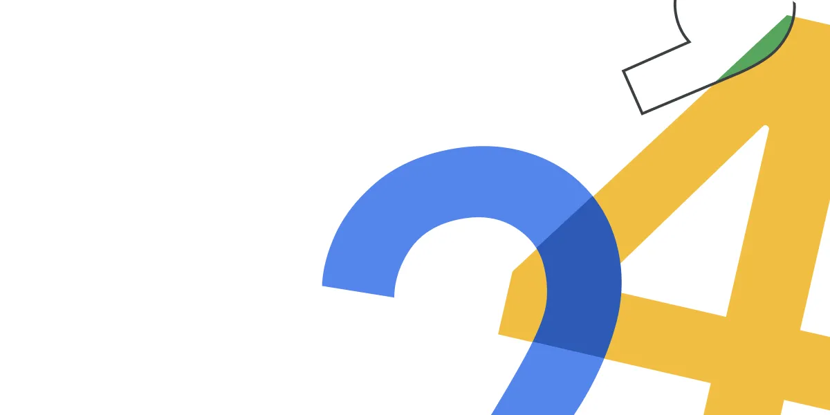 numbers 4 and 2 in yellow and blue colors