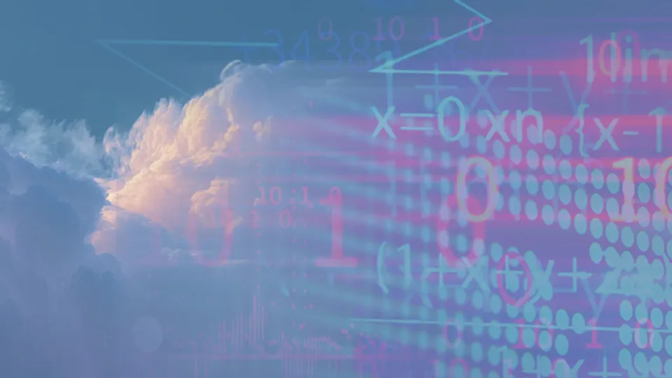 AI FinOps demo concept: layered clouds with digital telemetry, symbolizing unified cost visibility and optimization across providers.