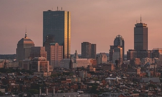 A city in the evening