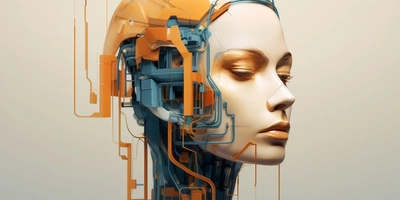 a woman's face generated by AI