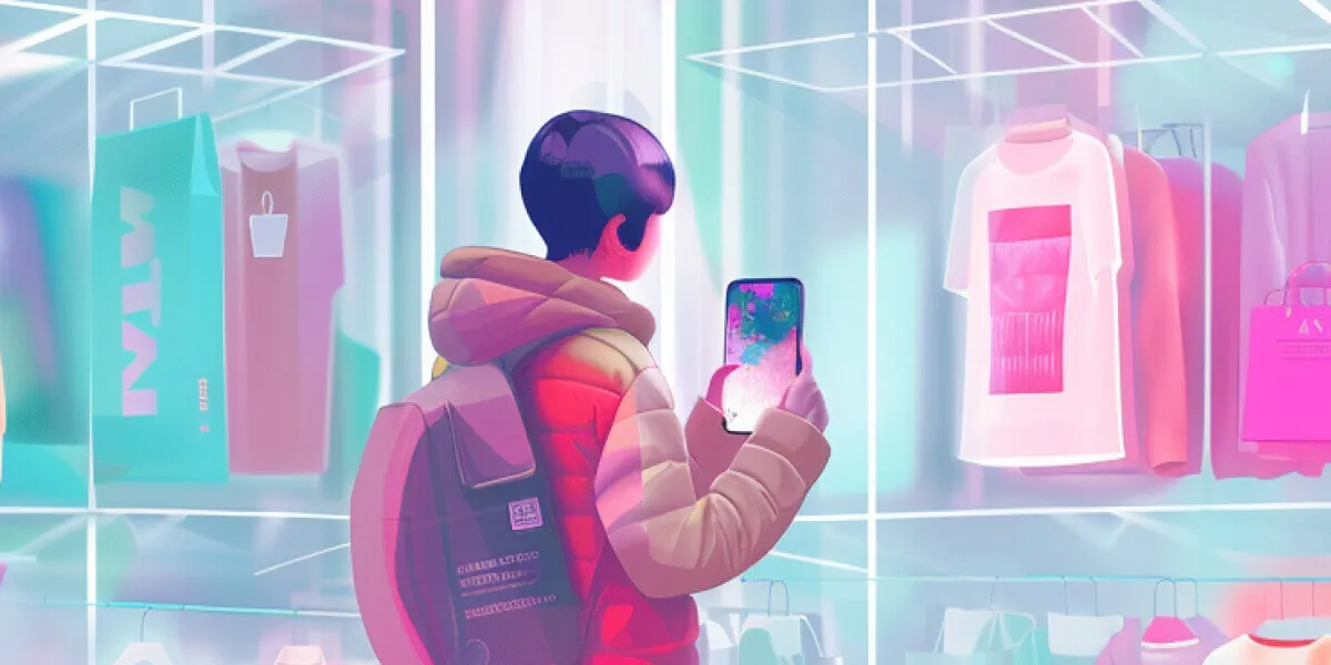 The person makes shopping using generative AI