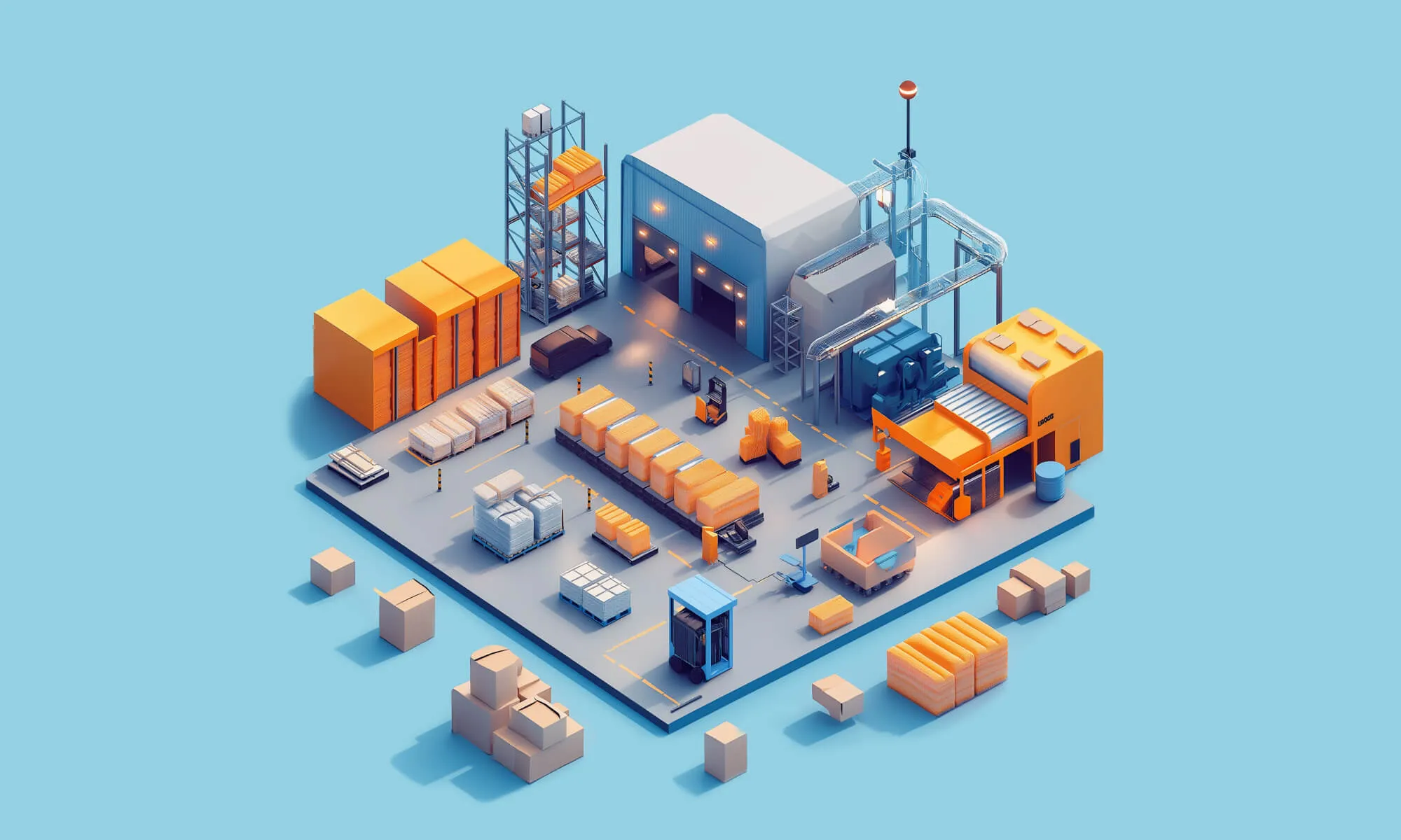 abstract image showing warehouse