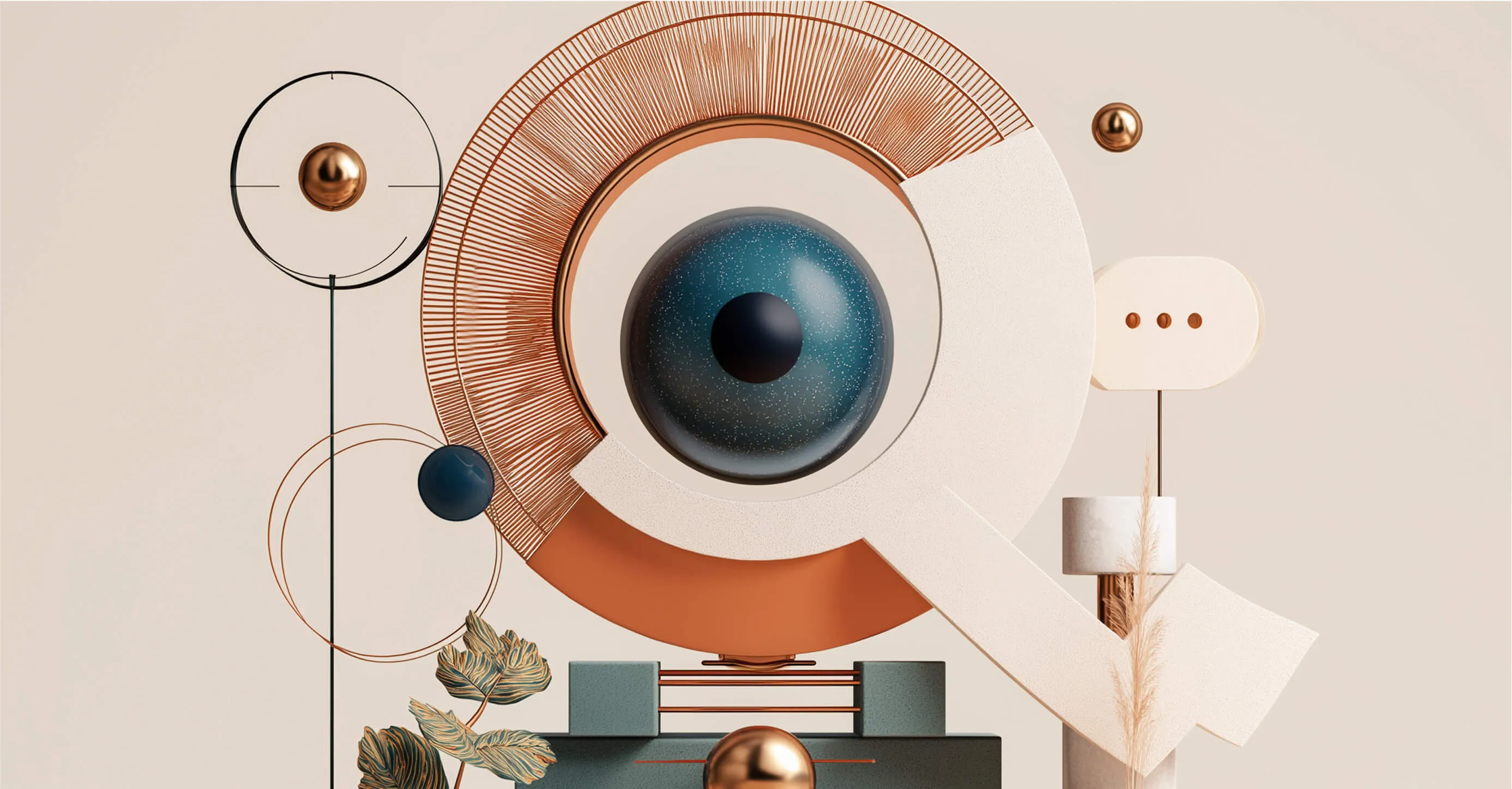 Abstract illustration of automated test coverage and intelligent QA processes symbolized by a stylized eye and dashboard elements for the Agentic QA Platform demo.