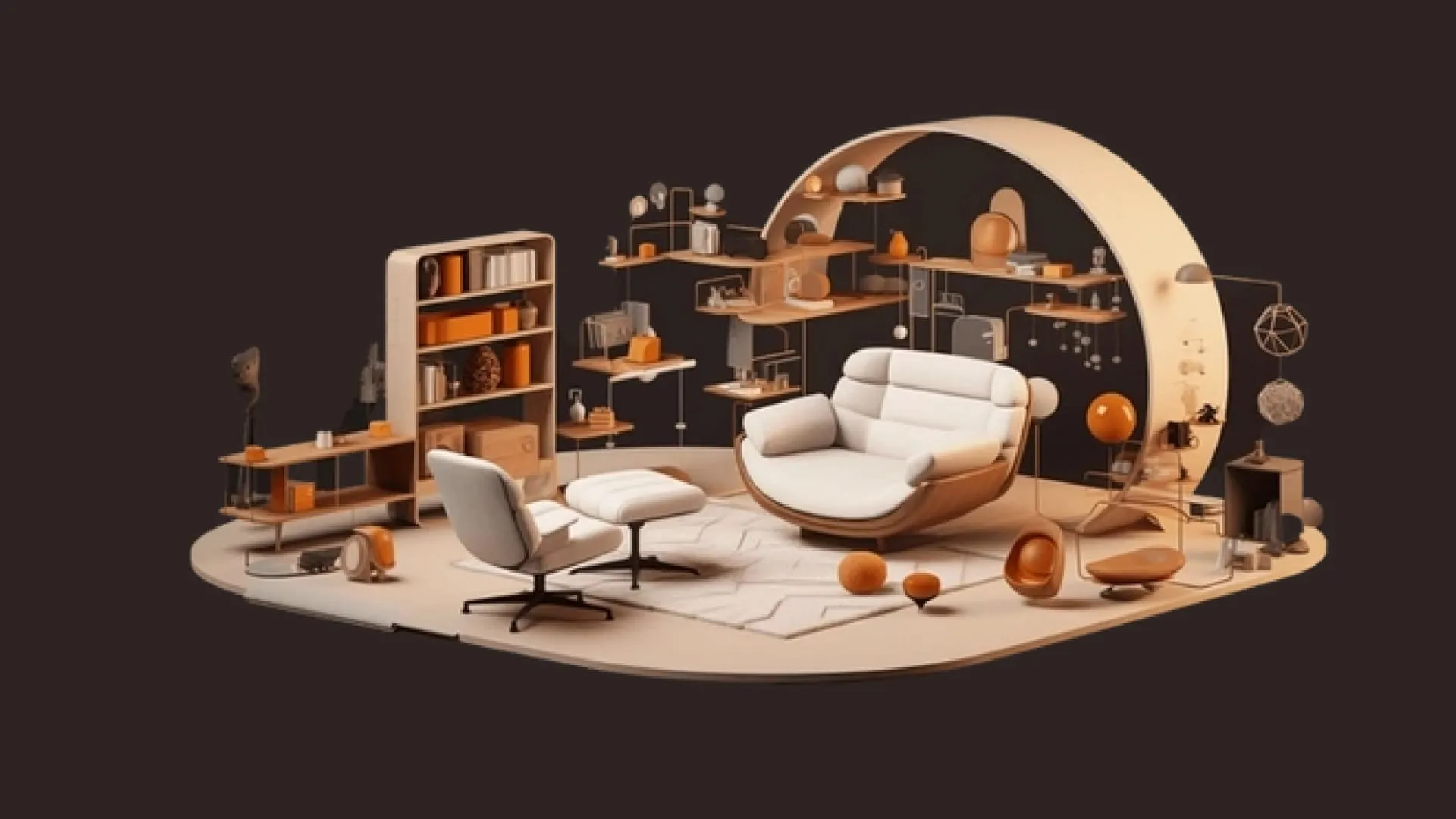 Interior and objects generated by generative AI